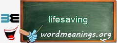 WordMeaning blackboard for lifesaving